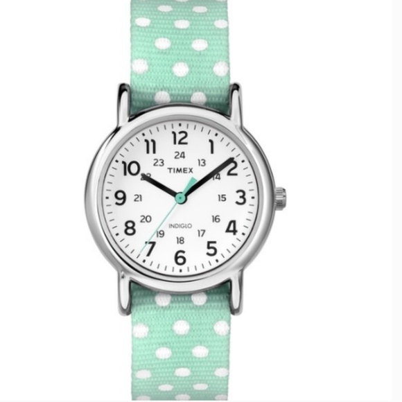 Timex Accessories - NIB Timex Weekender Mint Polka Dot Watch Timex Accessories - NIB Timex Weekender Mint Polka Dot Watch